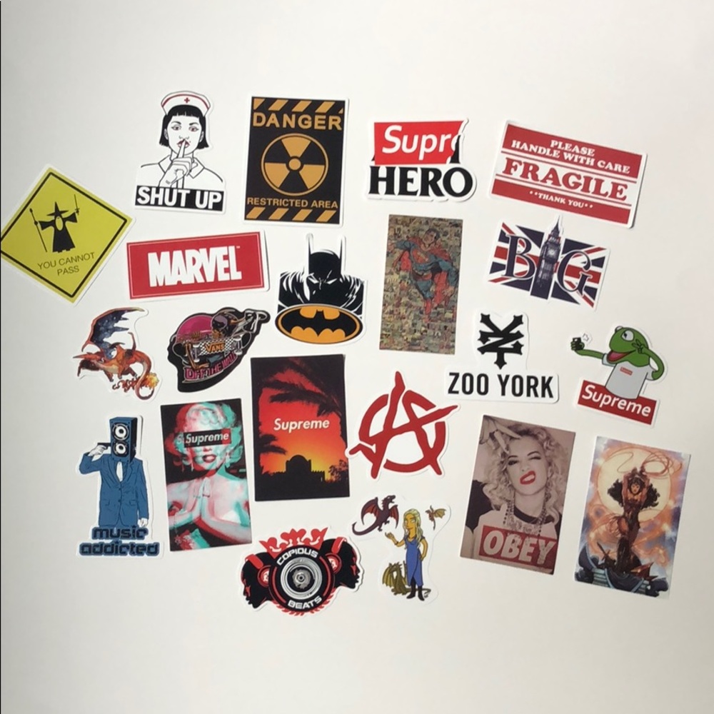 Set of decorative stickers